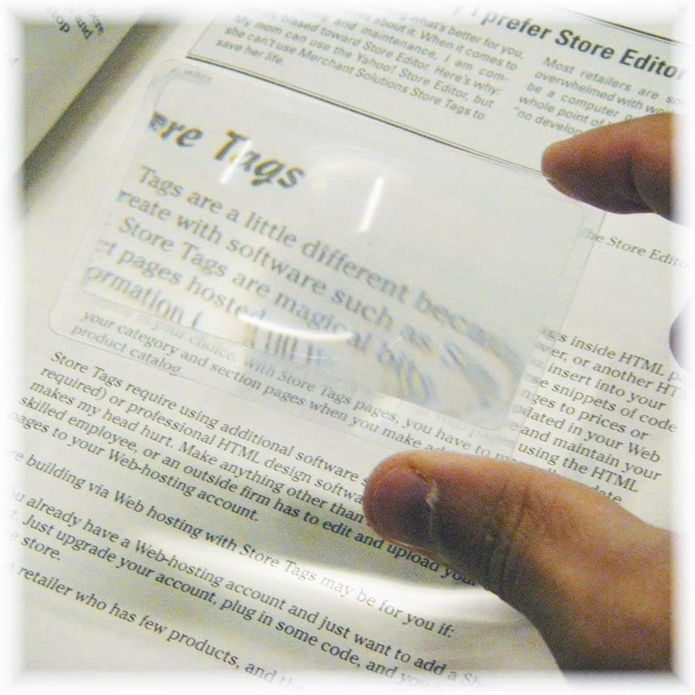 Yueton Pack of 12 Credit Card Sized Magnifying Lenses, Wallet Magnifiers 3X Lenses image number 1