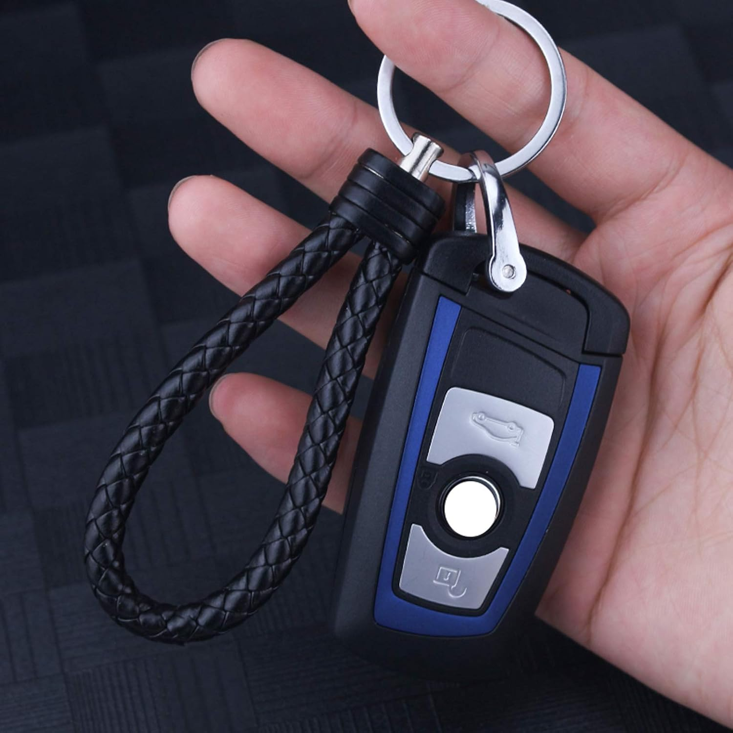 8 PCS Braided Keychain Strap Cord, Universal Key Chains for Key, Keyring Braided Rope Key Holder, Braided Rope Key Chain Ring image number 2