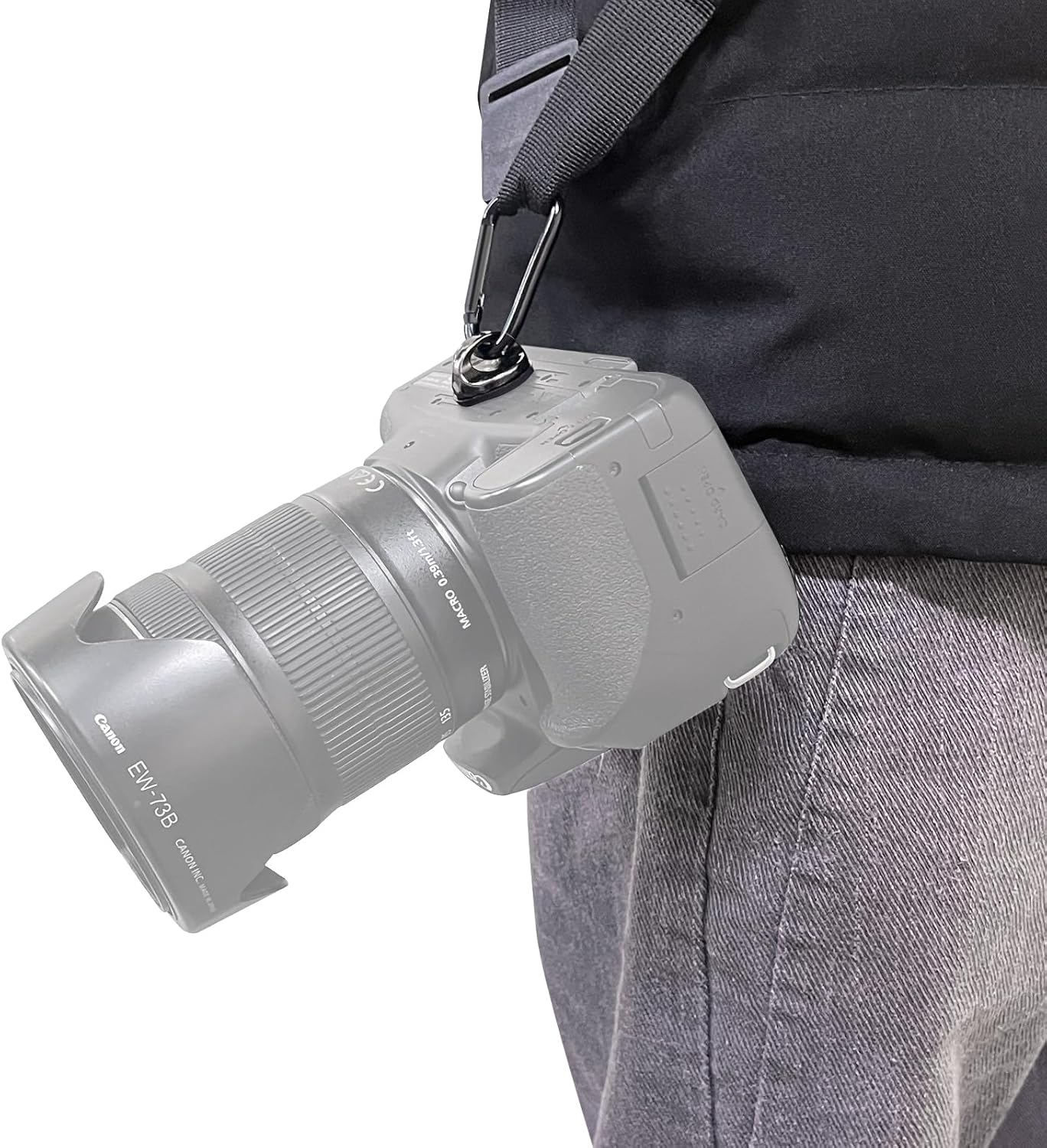 2PCS Stainless Steel round Screw with Hand Wrist Strap Sling, 1/4" Mounting Screws, Camera Screw Holder, 1/4-20 Thread Fixing Screws for Selfie Sticks, Tripod, DSLR Cameras (Round) - D-Ring image number 2