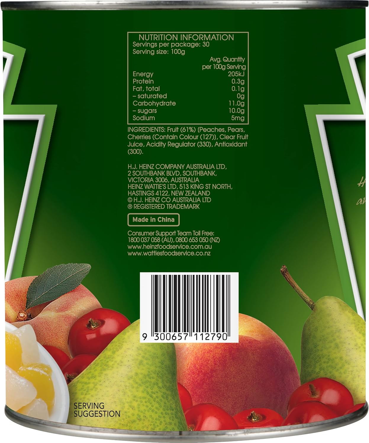 Heinz Fruit Salad Pieces in Juice Catering Bulk Tin Tinned Fruit Canned Fruit 3Kg image number 1