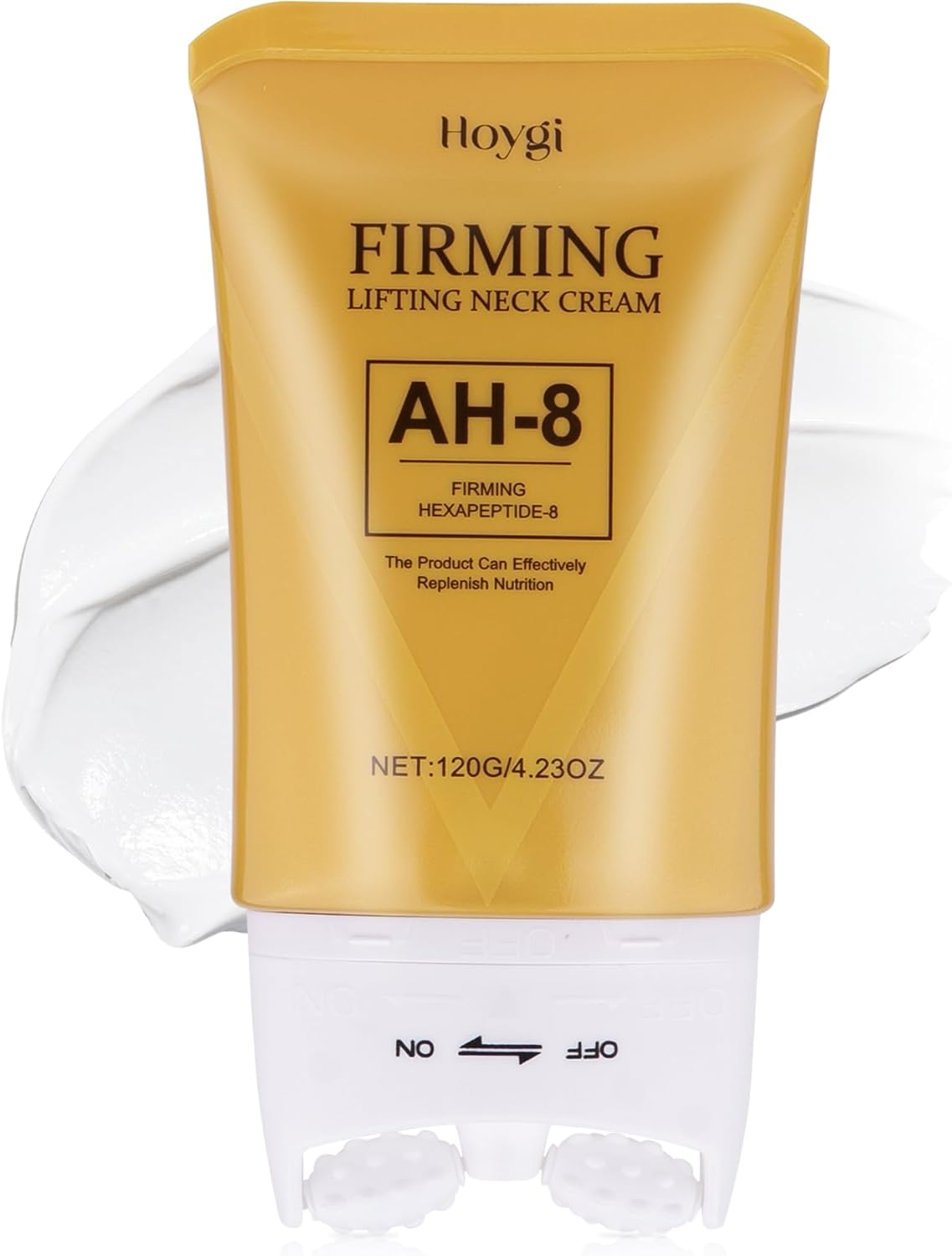 VRAIKO HOYGI AH-8 Firming Neck Cream, 2-In-1 Guasha Neck Moisturizer with Roller Applicator, for Saggy Skin, Double Chin, Face Lifting, 4.23 Oz image number 1