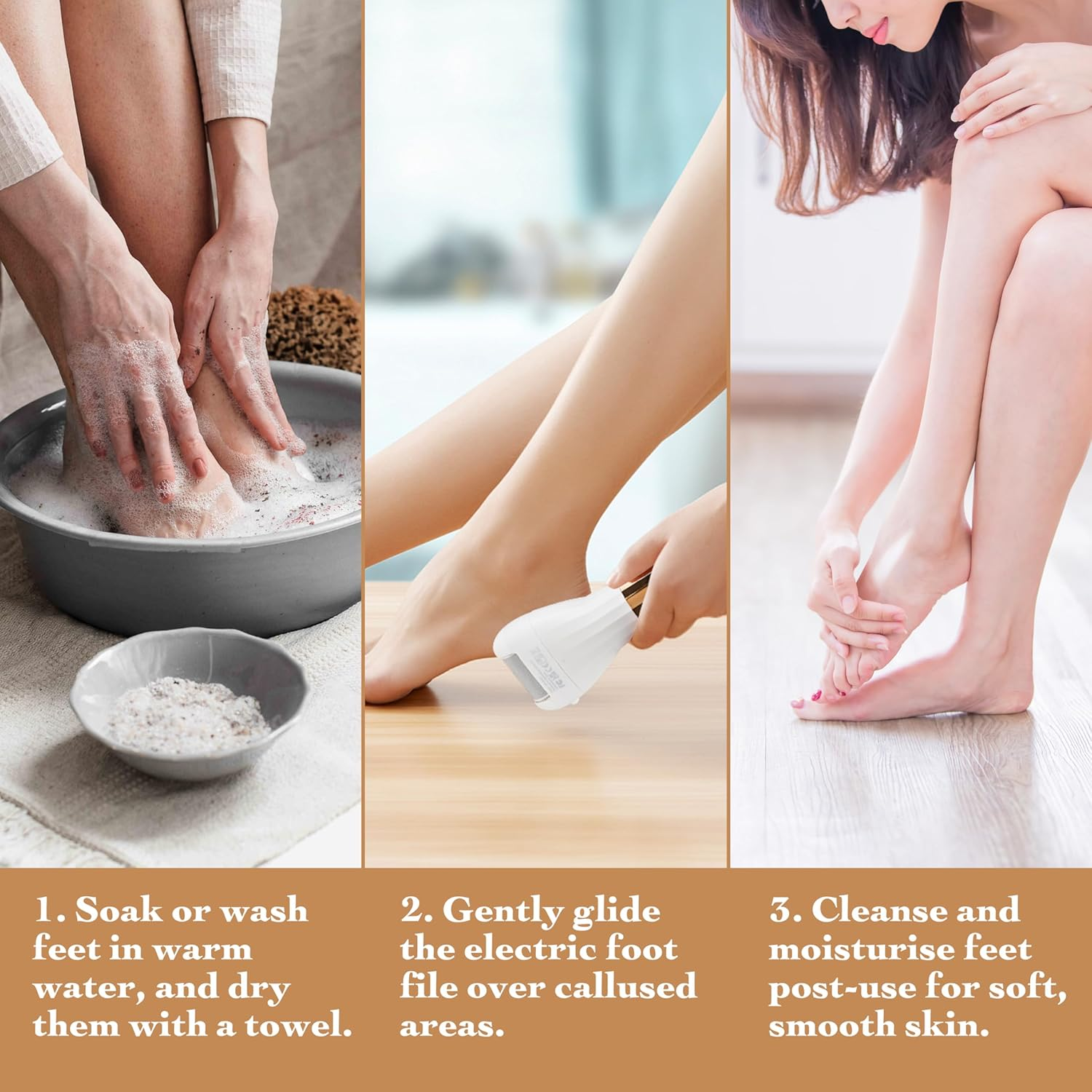 BARBERBOSS Electric Foot File, Hard Skin Remover, Callus Remover for Feet, Professional Pedicure Set, Plastic, Foot File image number 3