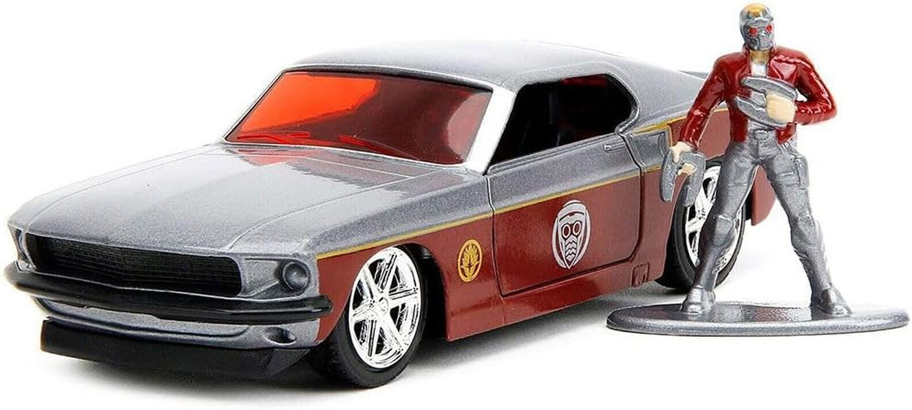 Marvel Comics - 1969 Ford Mustang Fastback 1:32 Scale Vehicle with Star Lord Figure