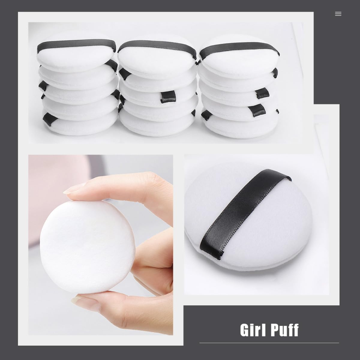 KITCHENKARATLY 20Pcs Velour Powder Puff Makeup Pads Compact Soft Cosmetic Face Powder Applicators Comfortable Lightweight Makeup Tool for Loose and Pressed Random Color image number 5