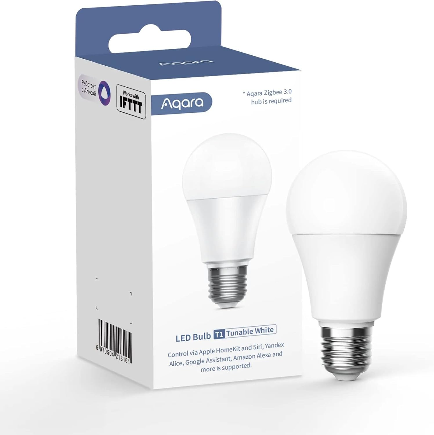 Aqara Smart LED Bulb (Tunable White), Adjustable Brightness and Color Temperature, Energy-Efficient Lighting, App & Voice Control, Works with Homekit, Alexa, and Google Assistant image number 3