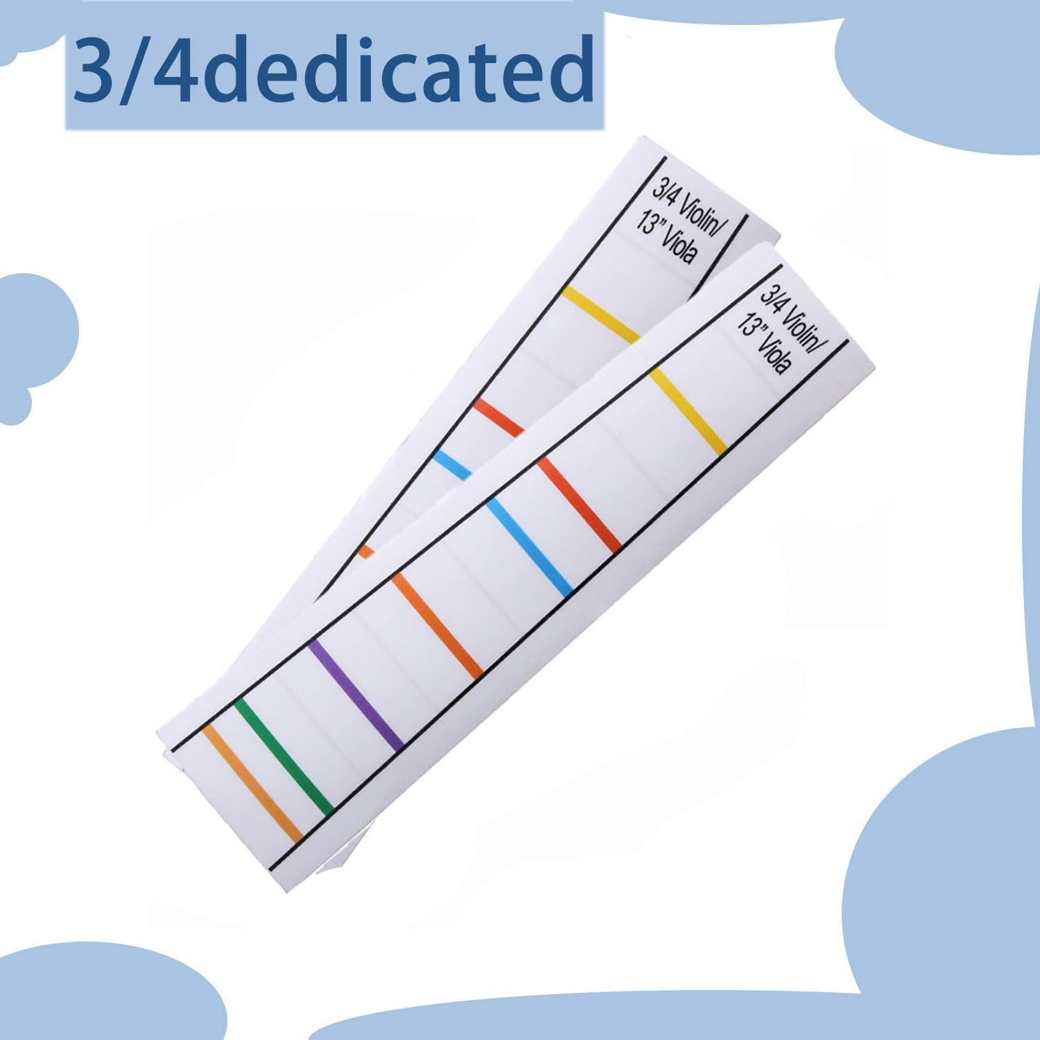 2 Sheets Transparent 3/4 Violin Finger Guide Finger Guide Position Decal Label Markers Accessory for Violin Practice Beginners (3/4) image number 4