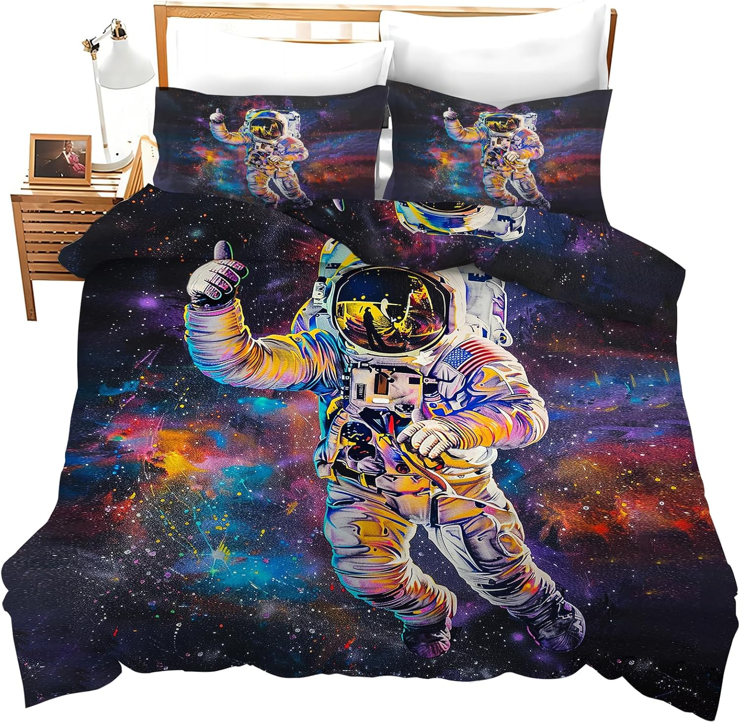 Cute Salamander Comforter Set Kawaii Axolotl Duvet Cover Axolotl Bedding Set Twin Full Queen King Size Animals Quilt Set for Boys Girls Kids Teenagers Adults Men Women with 2 Pillowcases 90"X90"