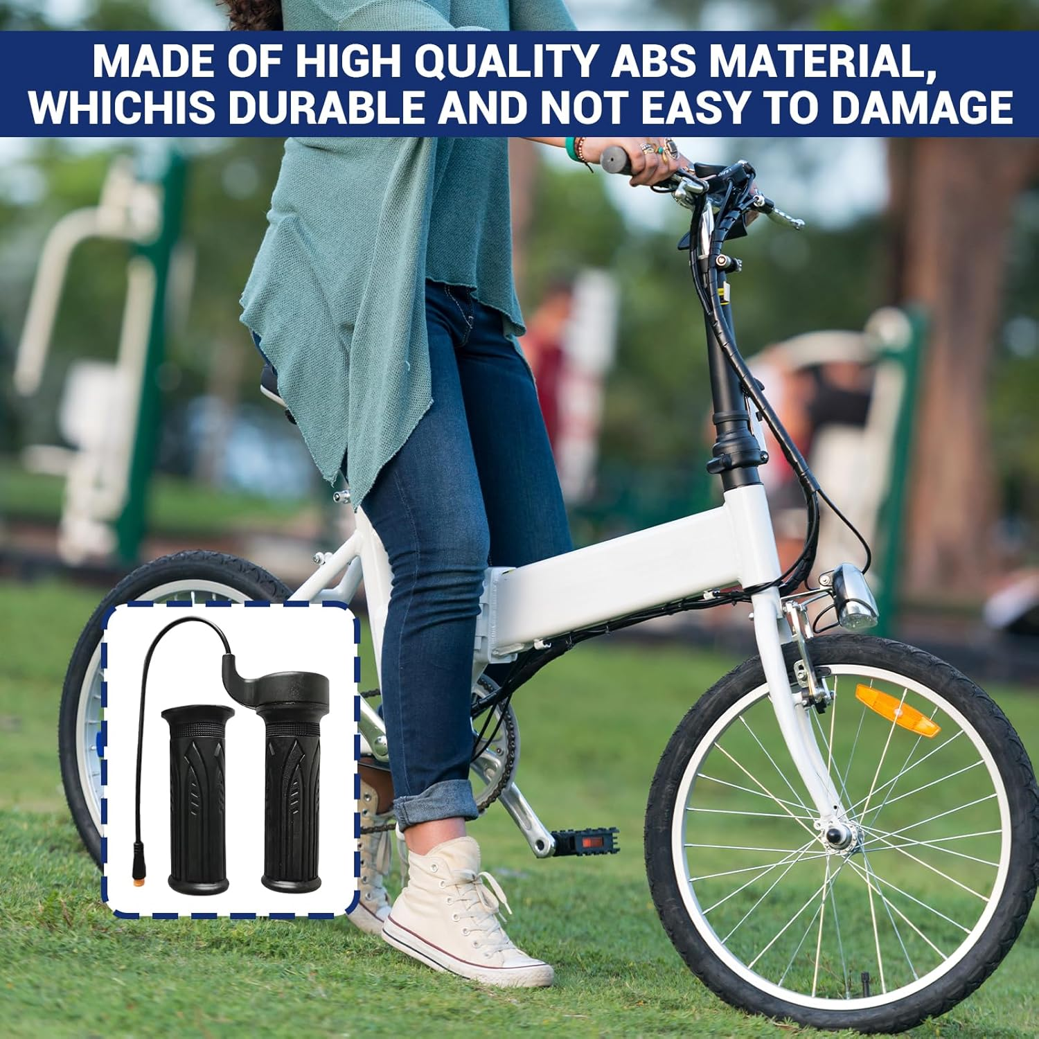 Electric Bike Throttle, 2Pcs Ebike Throttle, Full Throttle Ebike, 1 Pair 12V to 72V Throttle Handle Grip ABS Waterproof Ebike Throttle Easy to Install and Remov, 20X Full Twist Throttle image number 3