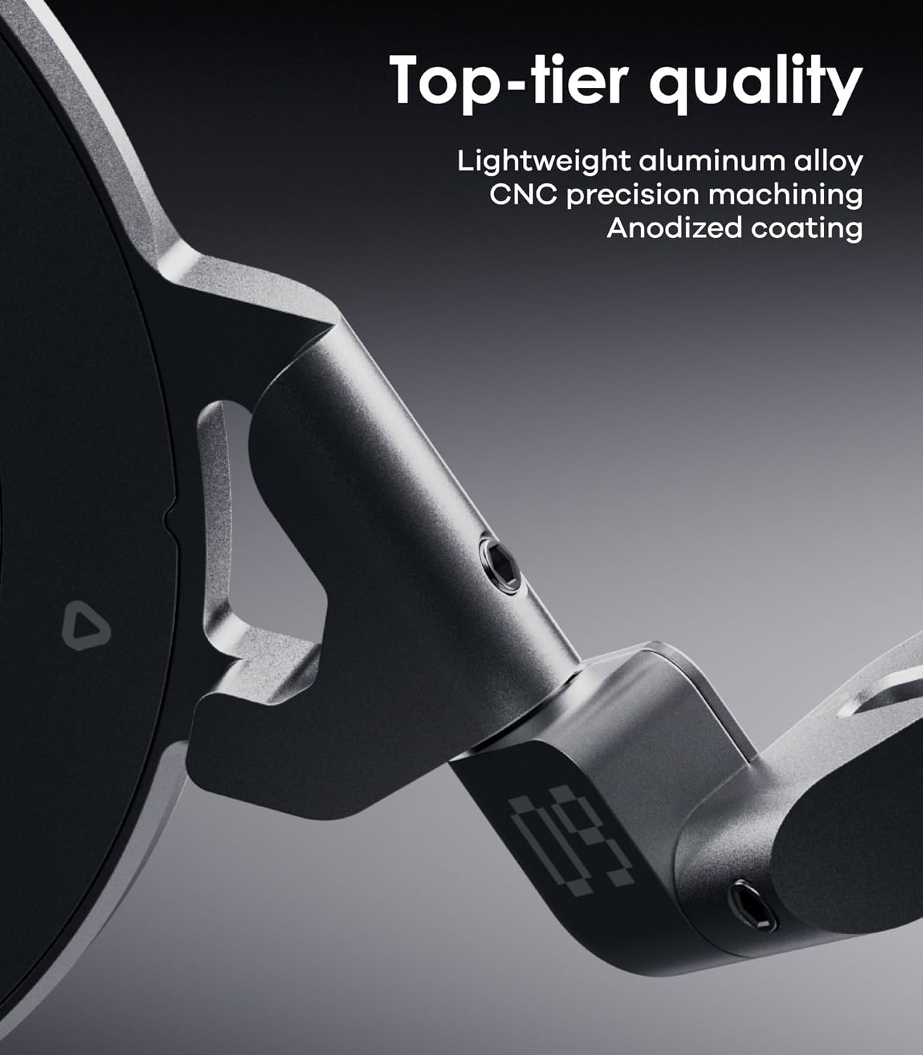 Aulumu G09 Magnetic Ring Grip | Omnidirectional Rotation | Magsafe Compatible | Aluminium Alloy Construction | Stable Dual-Sided Magnetic Attachment | Includes Handle Ring Phone Stand- Silver image number 3