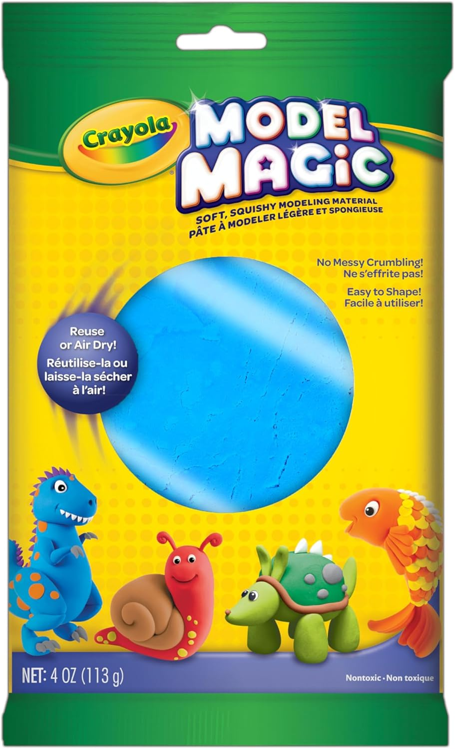 Crayola 113Gm Model Magic, White, Modelling Compound, Lightweight and Spongy Compound That Sticks to Itself and Not Your Hands, No Messy Crumbling, Easy to Shape and Mold