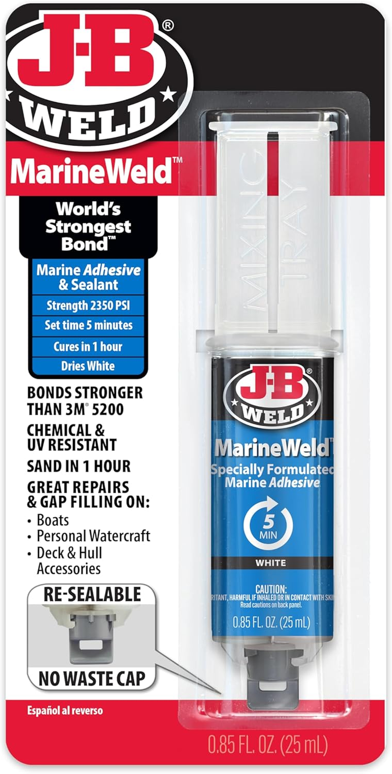 J-B Weld 50172 25 Ml. Marineweld Syringe - 2 Oz image number 2