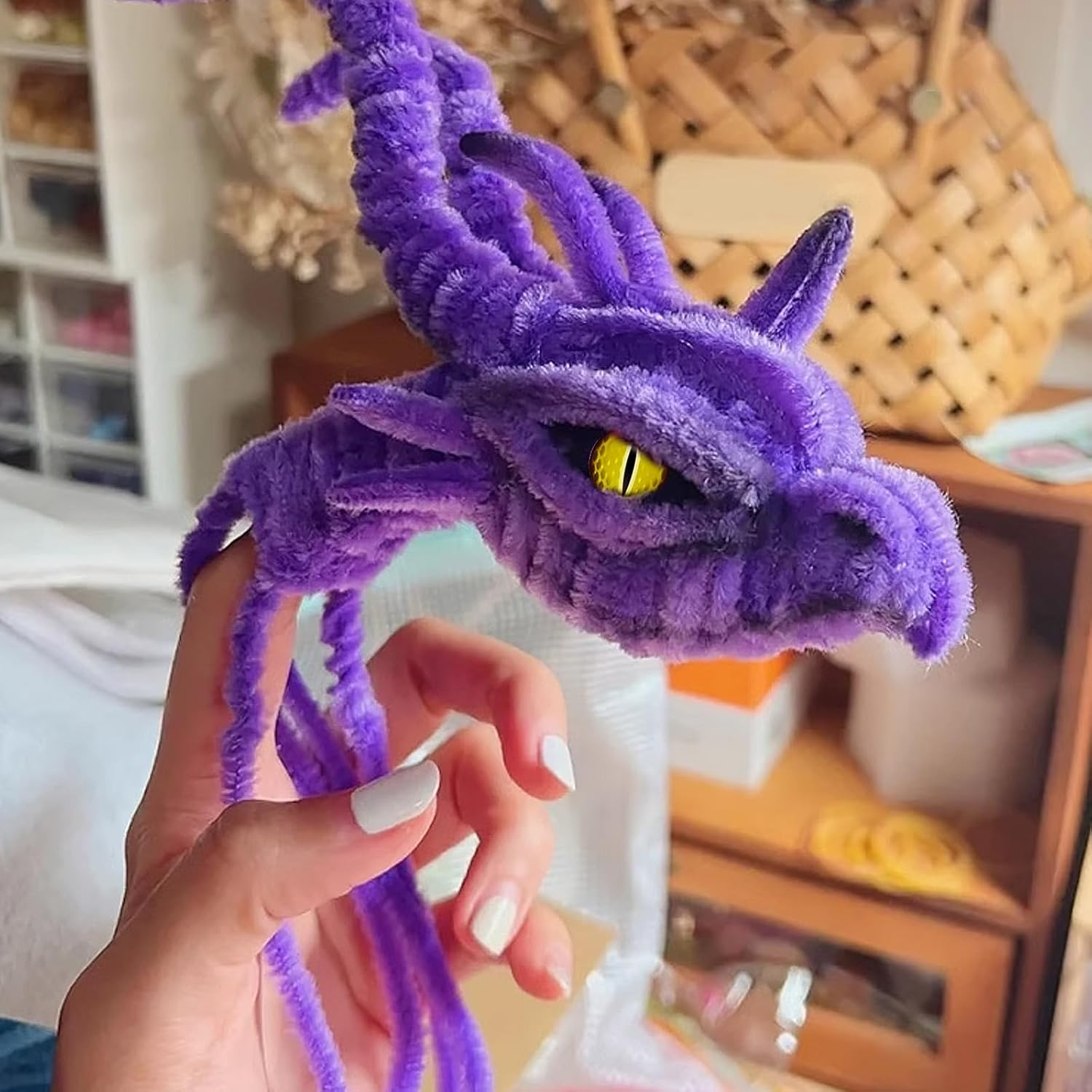 ZZBUY 100PCS 18MM Dragon Eyes for Crafts Realistic Cat Dragon Glass Eyes Cabochon for Crafts Doll Making Stuffed Plush Jewelry Making image number 1