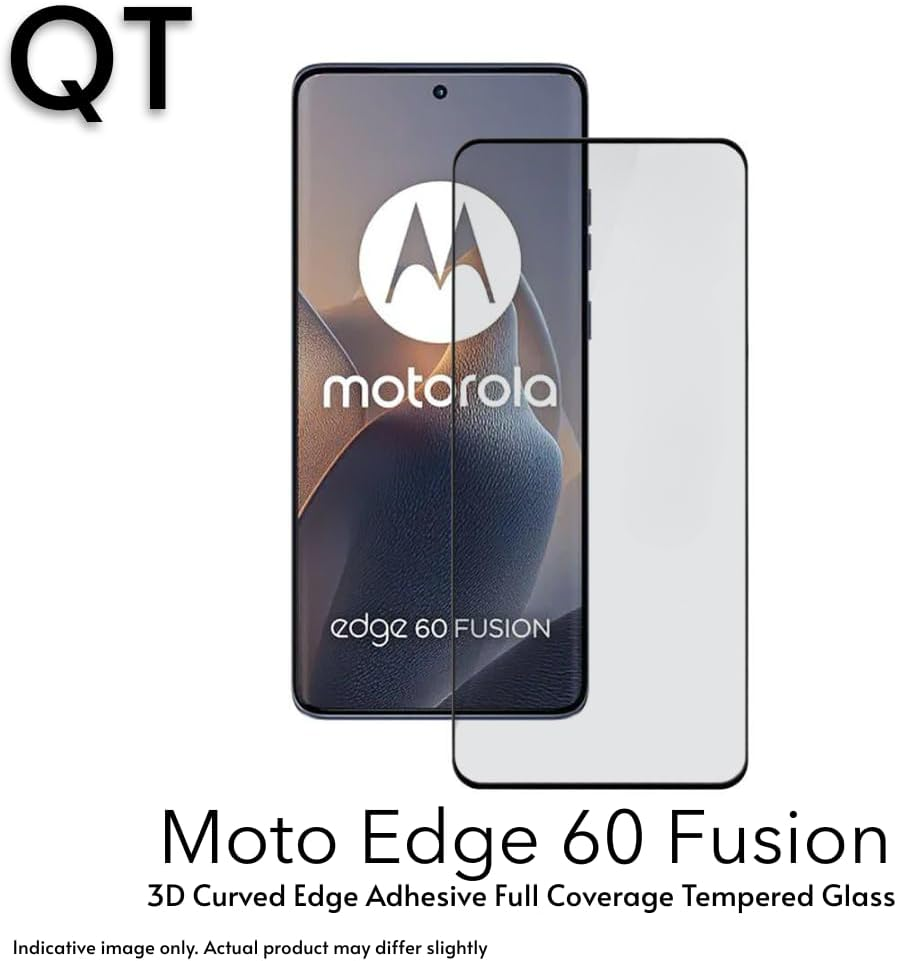 [3-Pack] 3D Curved Tempered Glass Screen Protector for Motorola Edge 60 Fusion/Edge 60 Pro/Edge 60, Full Coverage, Case-Friendly, HD Clarity