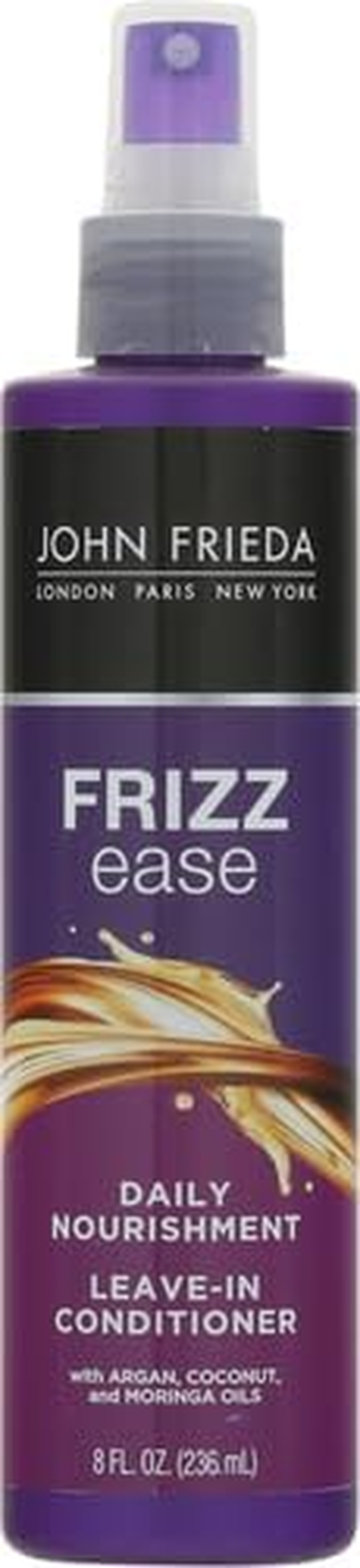 John Frieda Frizz Ease Daily Nourishment Conditioner for Frizz-Prone Hair with Vitamin A, C, and E, Black/Anthracite/Orange, 236 Ml (Pack of 2) image number 4