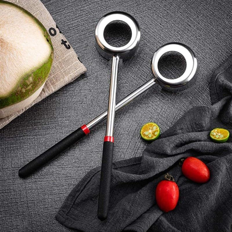 Coconut Opener Kit with Stainless Steel Puncher, Drill, Rubber Cutter, and Hammer Tool, Durable Kitchen Accessory image number 2