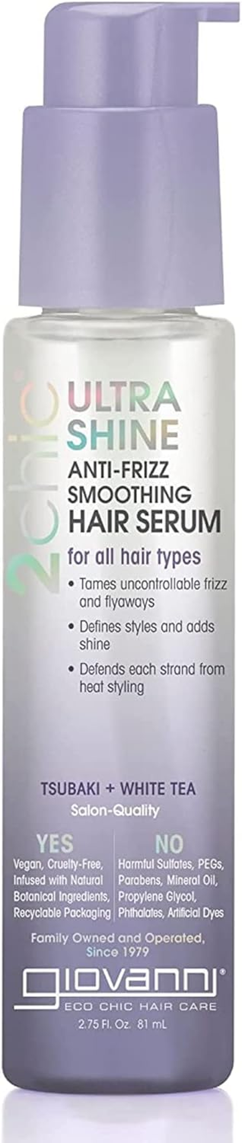 Giovanni Anti-Frizz Smoothing Hair Serum Ultra Shine All Hair 81Ml image number 4