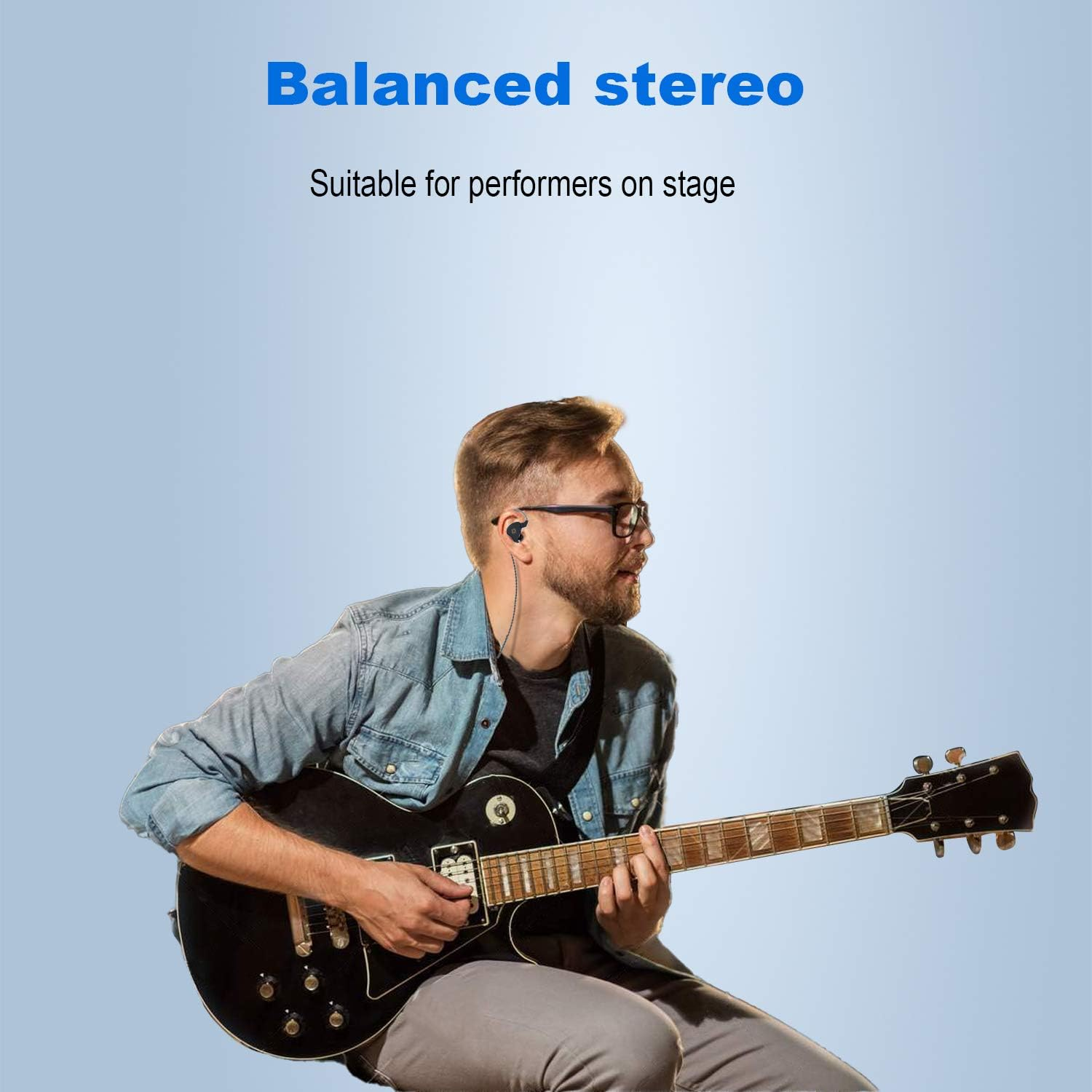 Yinyoo KBEAR KS1 Earphones in Ear Monitor Super Bass Wired Earbuds,Crystal Clear Sound IEM Earphones,High Resolution Noise Canceling in Ears for Singers Musician Audifonos Auriculares (Clear No Mic) image number 2