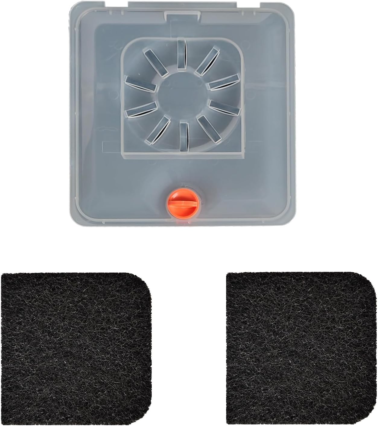 Cat Litter Box Air Filter (Enhancement) for FOXORU Enclosed Stainless Steel Litter Box with High Sides, Top Entry Cover + 16Pcs Replaceable Carbon Filters image number 3