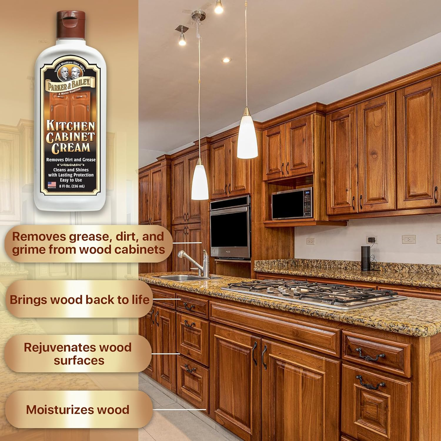 Parker Bailey Kitchen Cabinet Cream Woodcare, 1 Piece