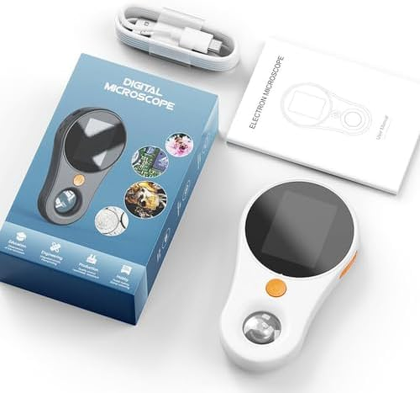 500X Macro Digital Microscope, 2MP Mini Microscope for Kids, Handheld Digital Microscope, Portable Handheld Magnifying Glass with 8 LED Lights, Photography & Video Recording image number 2