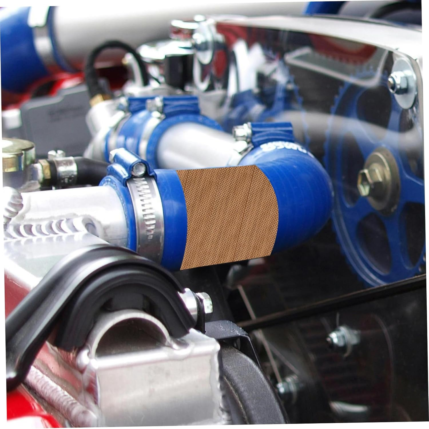 Amosfun High Temp Resistant Adhesive Tape PTFE Coated for Electronic Device Protection Static Prevention Wear and Abrasion Resistant Thick image number 2