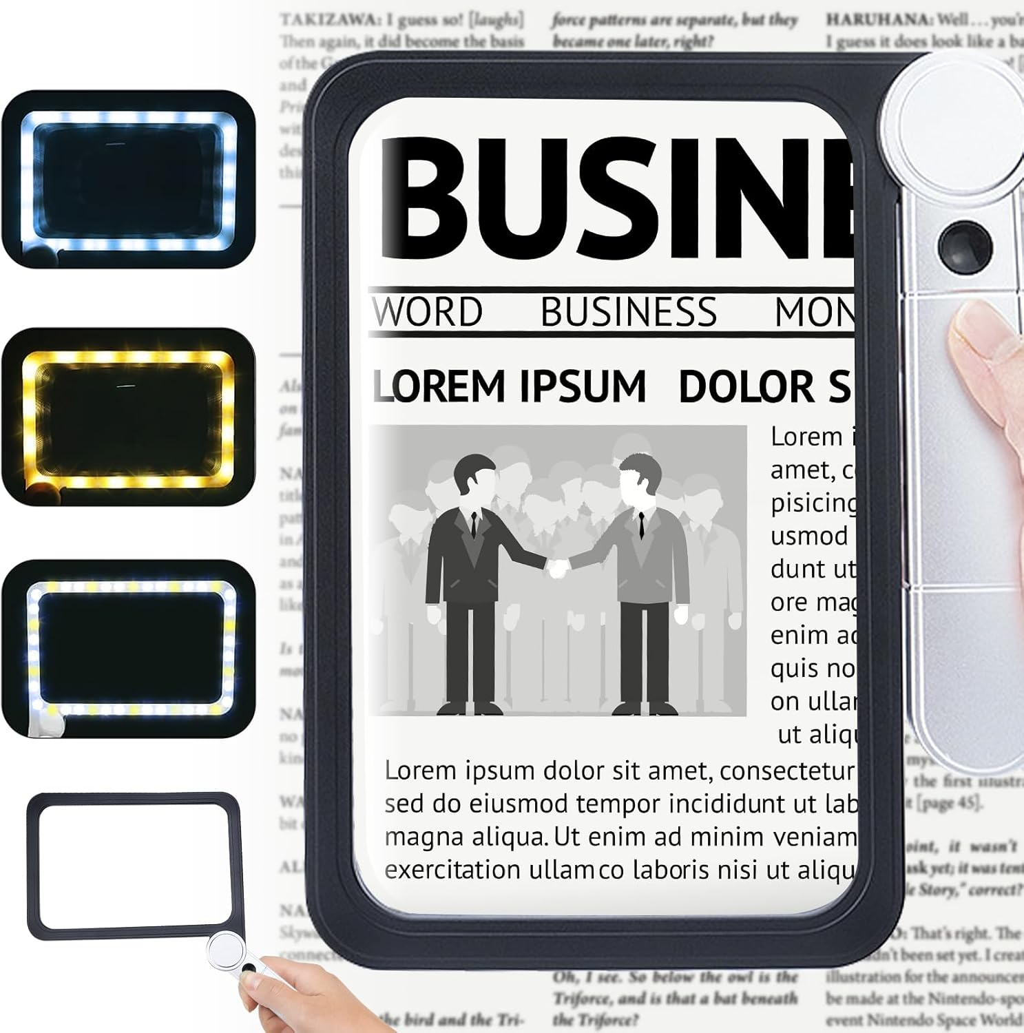 5X Large Magnifying Glass with Adjustable LED Light, 48LED Cold/Warm Light 3 Modes, Watch Repair Tools & Kits, Loupe Handheld Magnifier for Seniors Reading Watch Repair Soldering Close Work image number 2