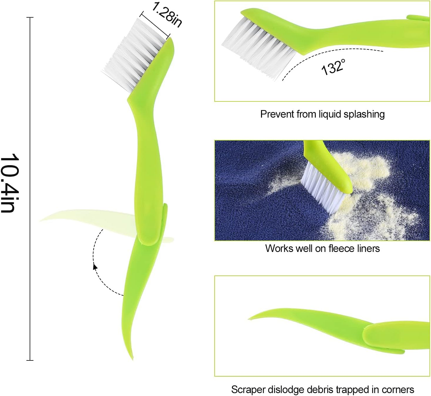 Pet Cage Clean Set for Rabbit Cages Guinea Pig Hamster Cat Ferret Birds Parrot Chinchilla， Small Animals Pet Playpen Bedding Cleaning Brush Dustpan and Broom Foam Sponge image number 6