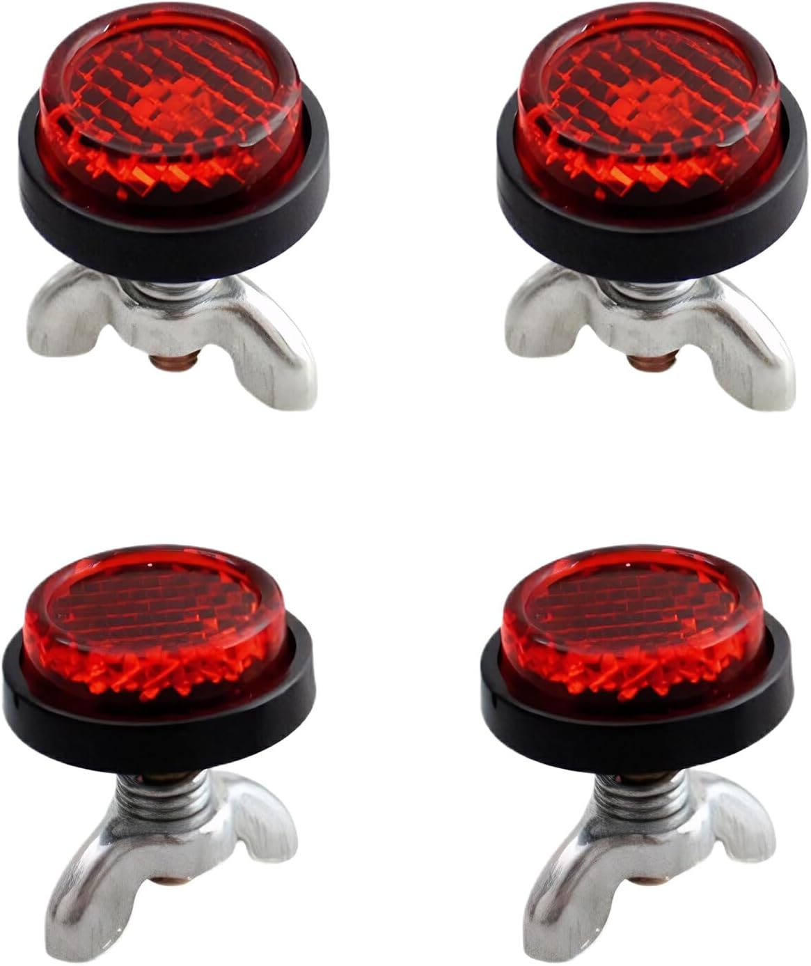 4X 4PCS Mini Reflector Tag Bo-Lt Screws for Motorcycle License Plate Frame Decorative License Plate Reflector Plate image number 2