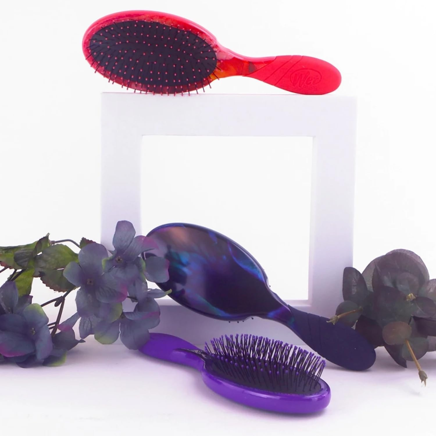 Wet Brush-Pro Easygrip Pro Detangler Hair Brush, Limited Edition Rare Botanic, Purple/Multi, 1.0 Count image number 2