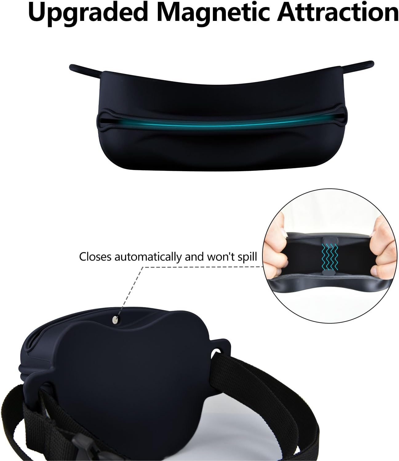 AOKLANT Pet Training Snack Bag with Updated Magnetic Clicker 2.0 Seal, 1.66 Cups Silicone Band Bag for Dog Snacks, Ideal for Training and Walking. image number 5