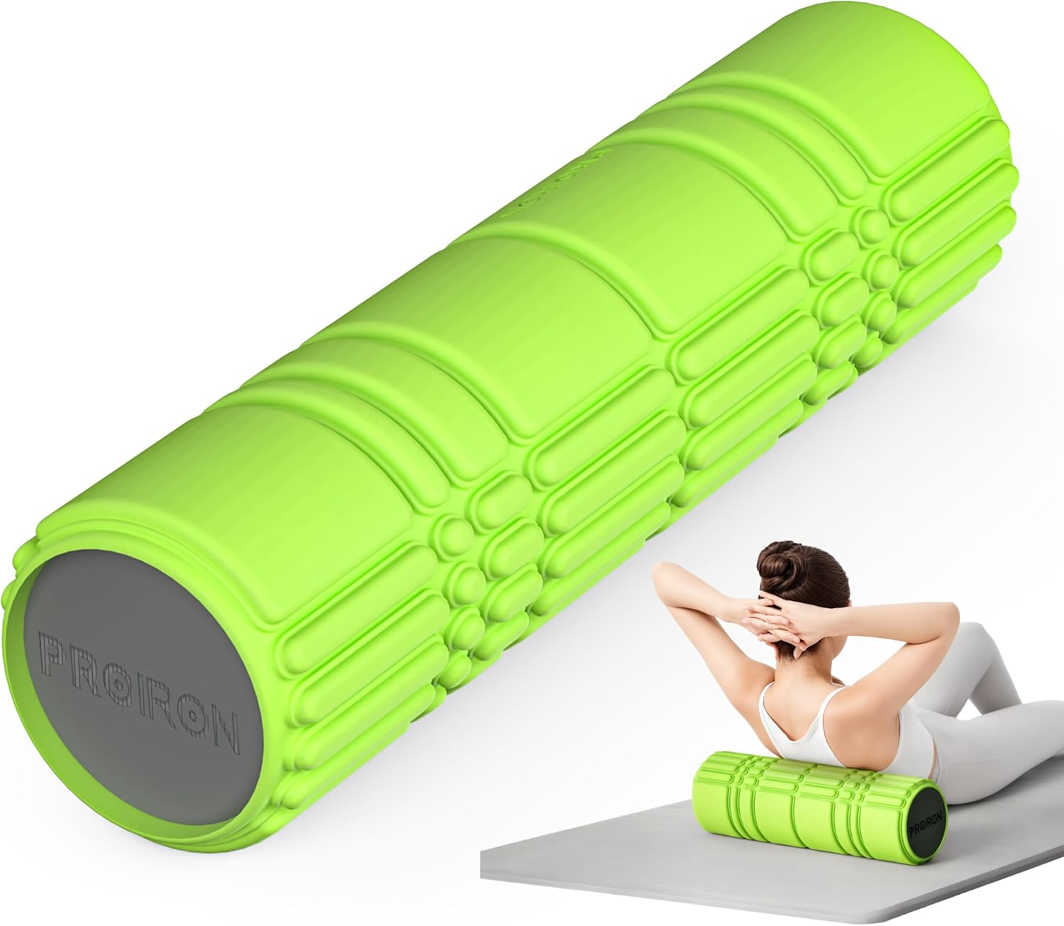 PROIRON Upgraded Foam Roller (A Jelly-Like Touch), 42 * 13CM Patented Medium Density Deep Tissue Massage Roller Body Roller for Exercise, Yoga & Pilates -Pink