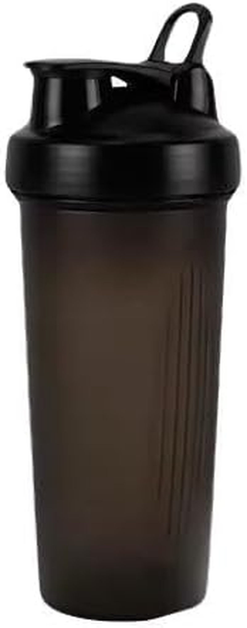 Protein Shaker Bottle with Mixing Ball, 650 ML (20Oz) Premium Matte Black, Leak-Proof Flip Cap image number 1