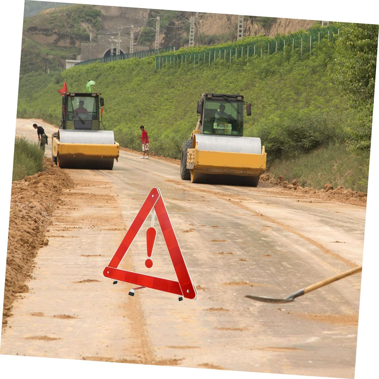 CANIGHT Stable Triangle Design Plastic Material Road Construction Use Warning Sign Car Safety image number 1