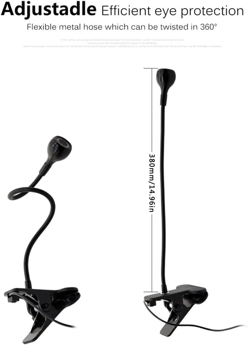 Nail Dryer Nail Art Tools Led Ultraviolet Lights Light Desk Lamp Clip on Flexible Metal Tube Lamp USB Mini Uv Gel Curing Portable Nail Dryer Nail Lamp image number 3