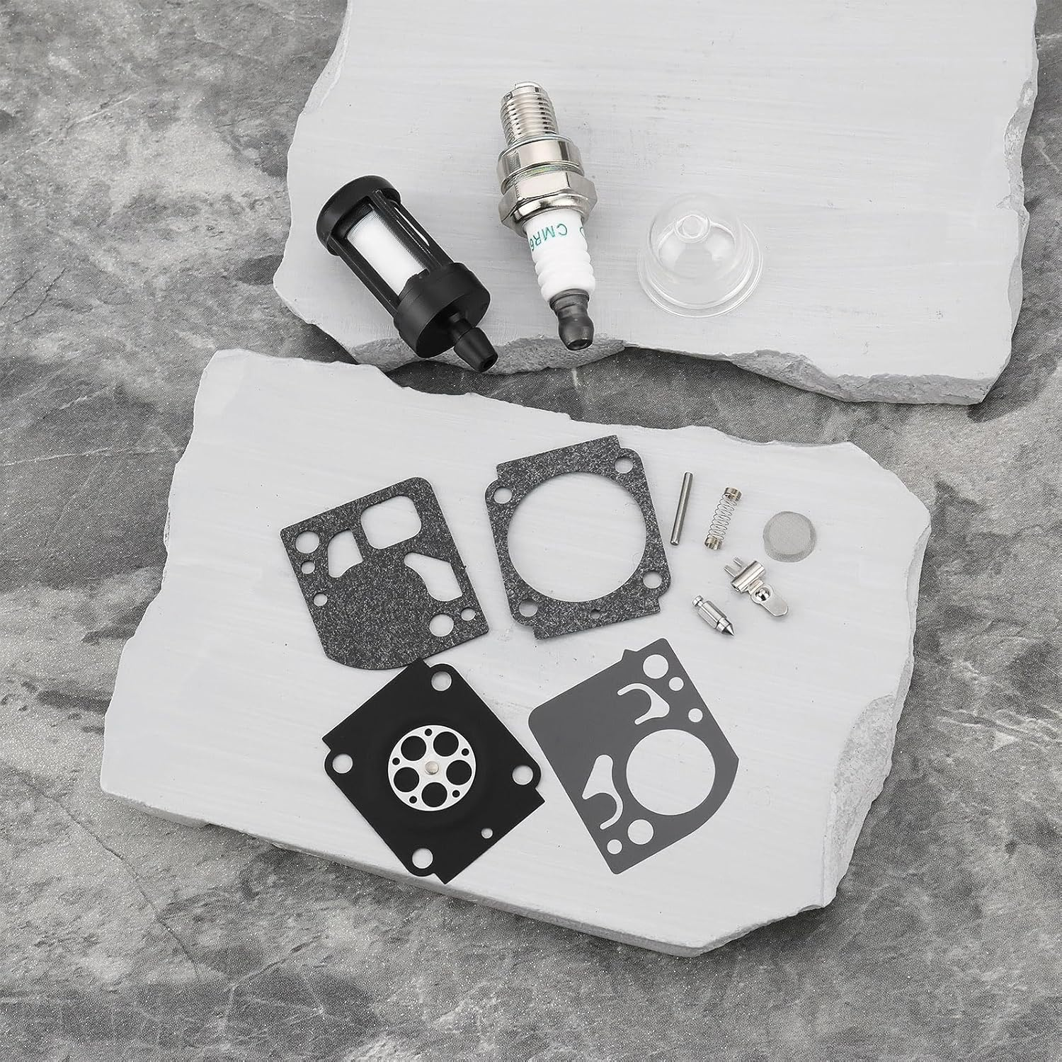 Emsea 1 Set Carburetor Kit Lawn Mower Carburetor Rebuild Kit Compatible with Stihl 4180 007 1035 HT102 HT103 FS89 FS91 image number 2