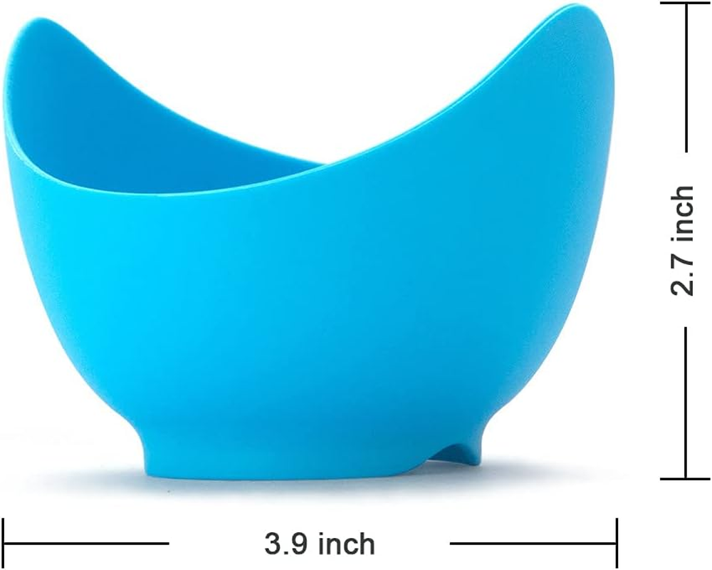 Egg Poacher Cups, Egg Boiler Mold Cup, Silicone Egg Poachers, Egg Poaching Cups with Ring Standers, Poached Egg Cups for Microwave Air Fryer Stovetop Egg Cooking, Non-Stick Bpa-Free, Set of 4