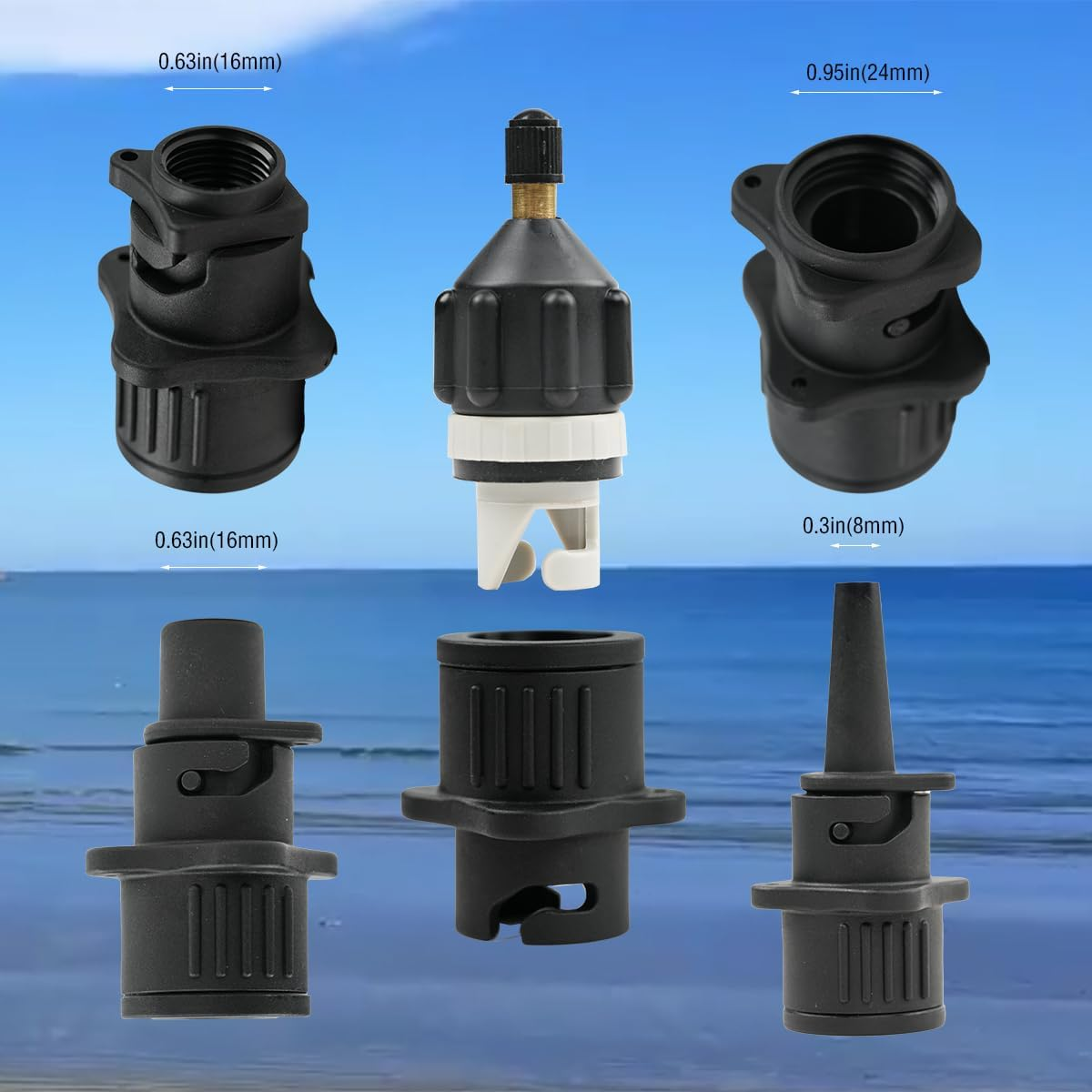 Yavzevlqi Sup Pump Adapter Paddle Board Pump Adapter and Air Pump Adapter Nozzles for Kite/Boston Valve Adapter Standard Conventional Spoke Plate Attachment Multitools Air Pump Nozzles image number 4