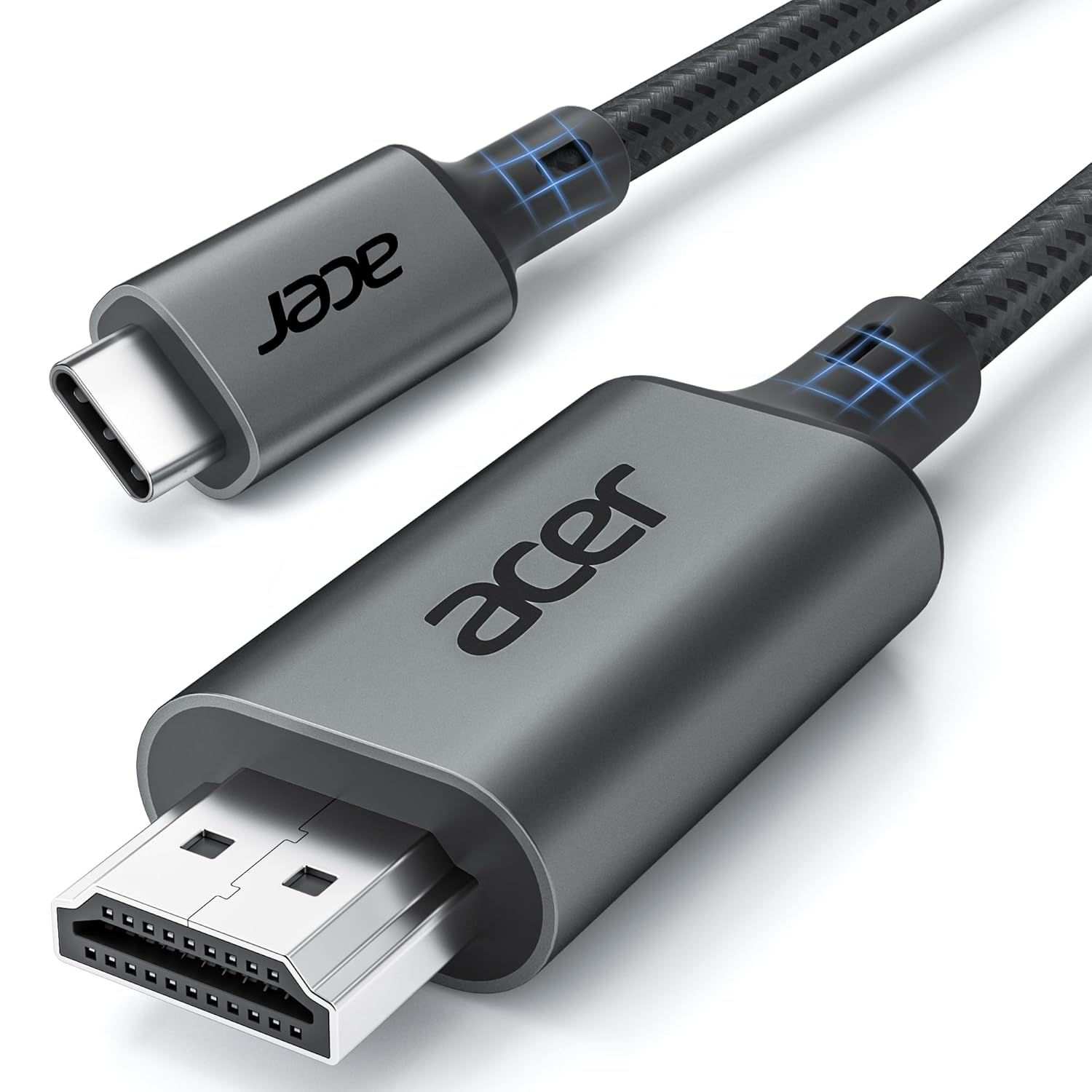 Acer USB C to HDMI Cable 4K@60Hz 1.8M [Thunderbolt 4/3 Compatible] Type-C HDMI Cord for Office [Nylon Braided] for Iphone 16/15 Pro/Pro Max, Galaxy S25, Macbook Pro/Air 2023, Ipad Pro, Etc image number 4