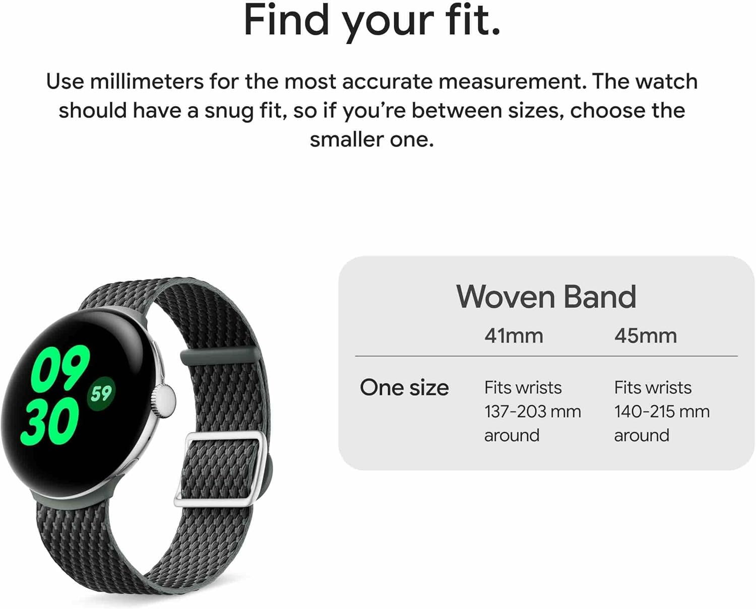 Woven Strap for Google Pixel Watch - Only Compatible with Pixel Watch 3 and 4 (45Mm) - Indigo (Made by Google) image number 1