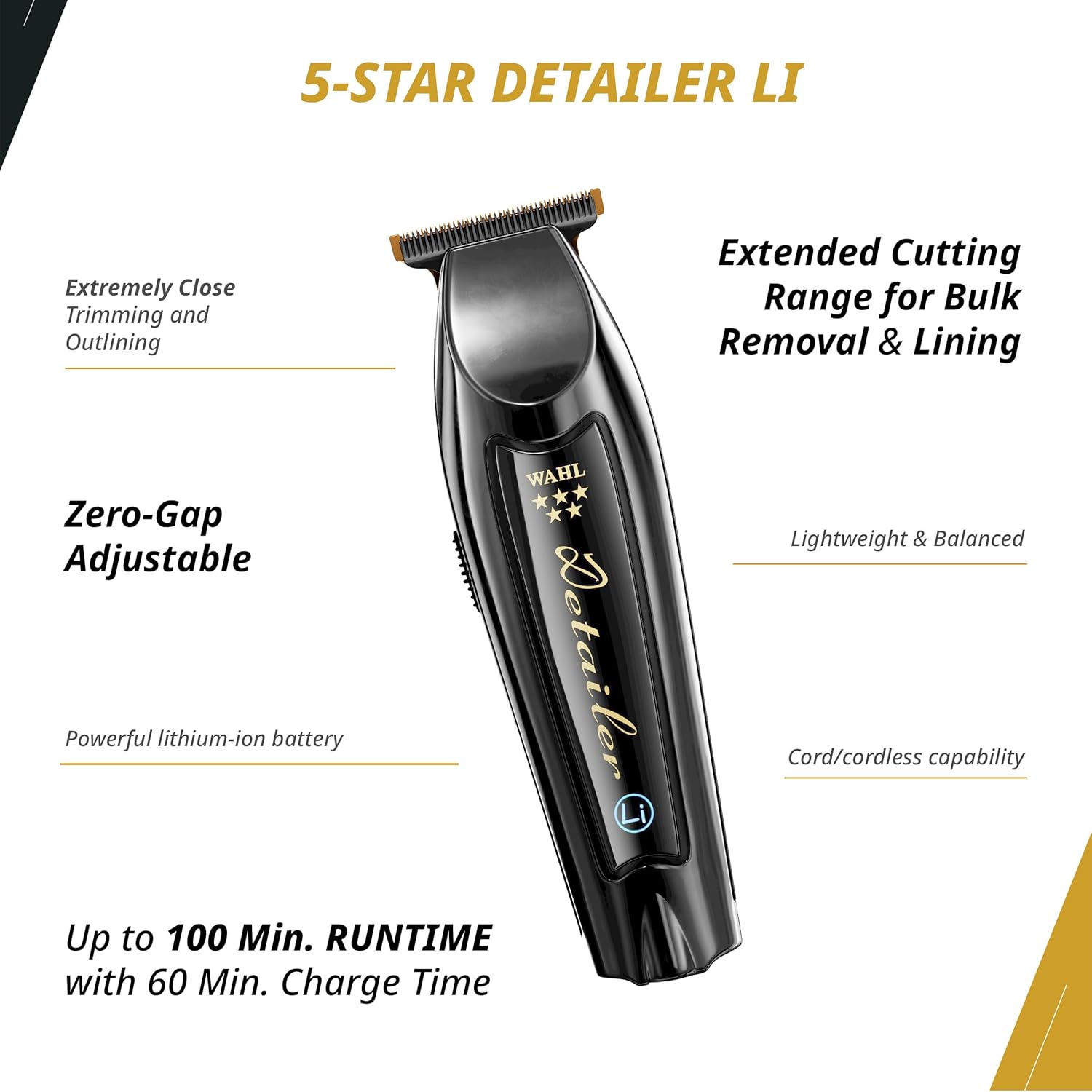 Wahl Professional Cordless Barber Combo Includes Magic Clip Blending Clipper and Detailer Li Trimmer 100 Min Runtime image number 1