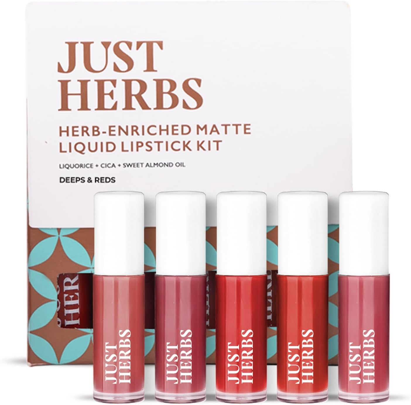 Just Herbs Herb Enriched Matte Liquid Lipstick | Set of 5 | Liquid Lipstick for Women | Deeps & Reds Shade | Hydrating & Lightweight | Ashwagandha & Brahmi - 1Ml X 5U image number 6