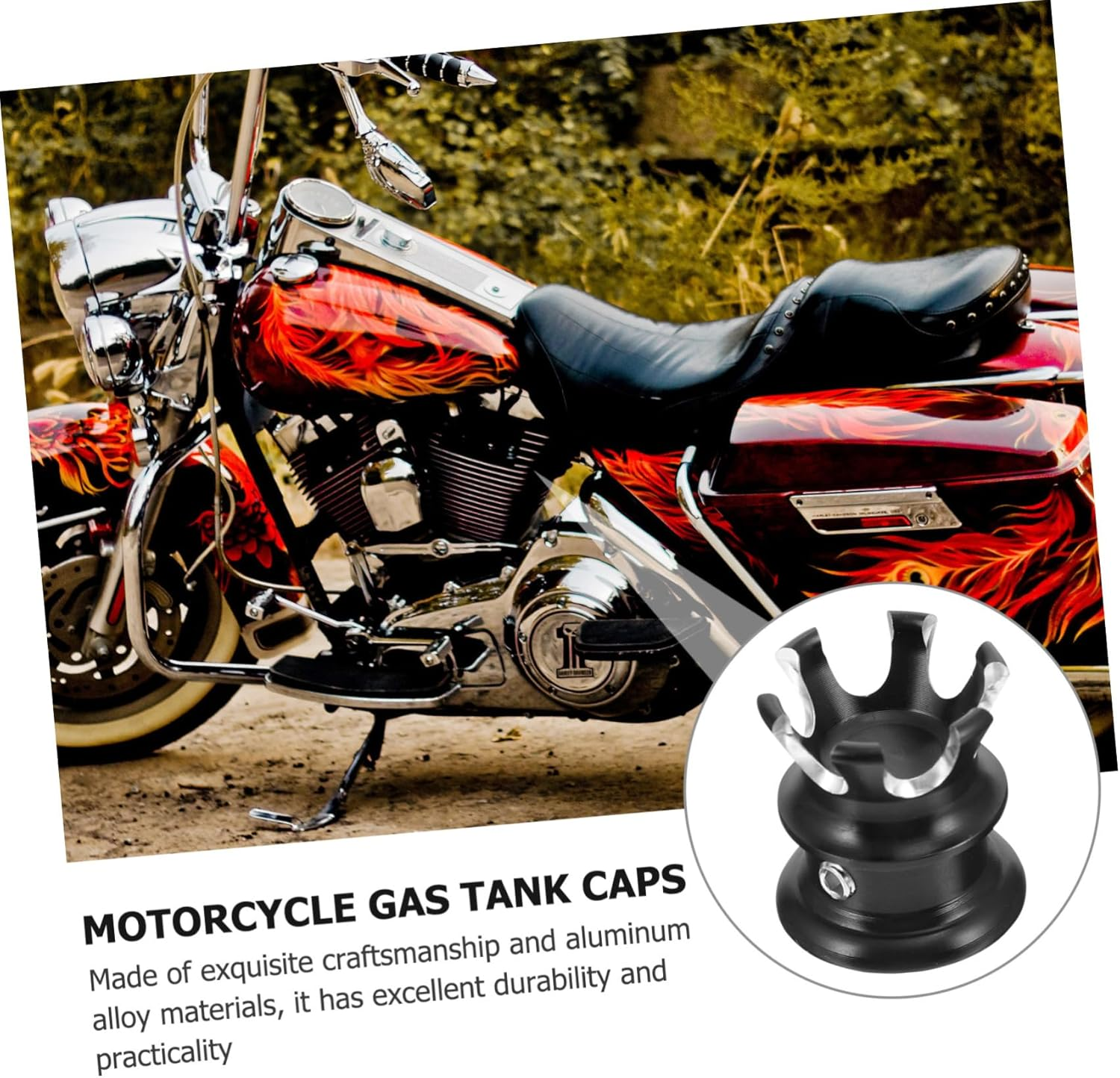 Vaguelly 12Pcs Rotary Style Motorbike Fuel Tank Cap Replacement Fit Motorcycle Tank Accessory image number 1