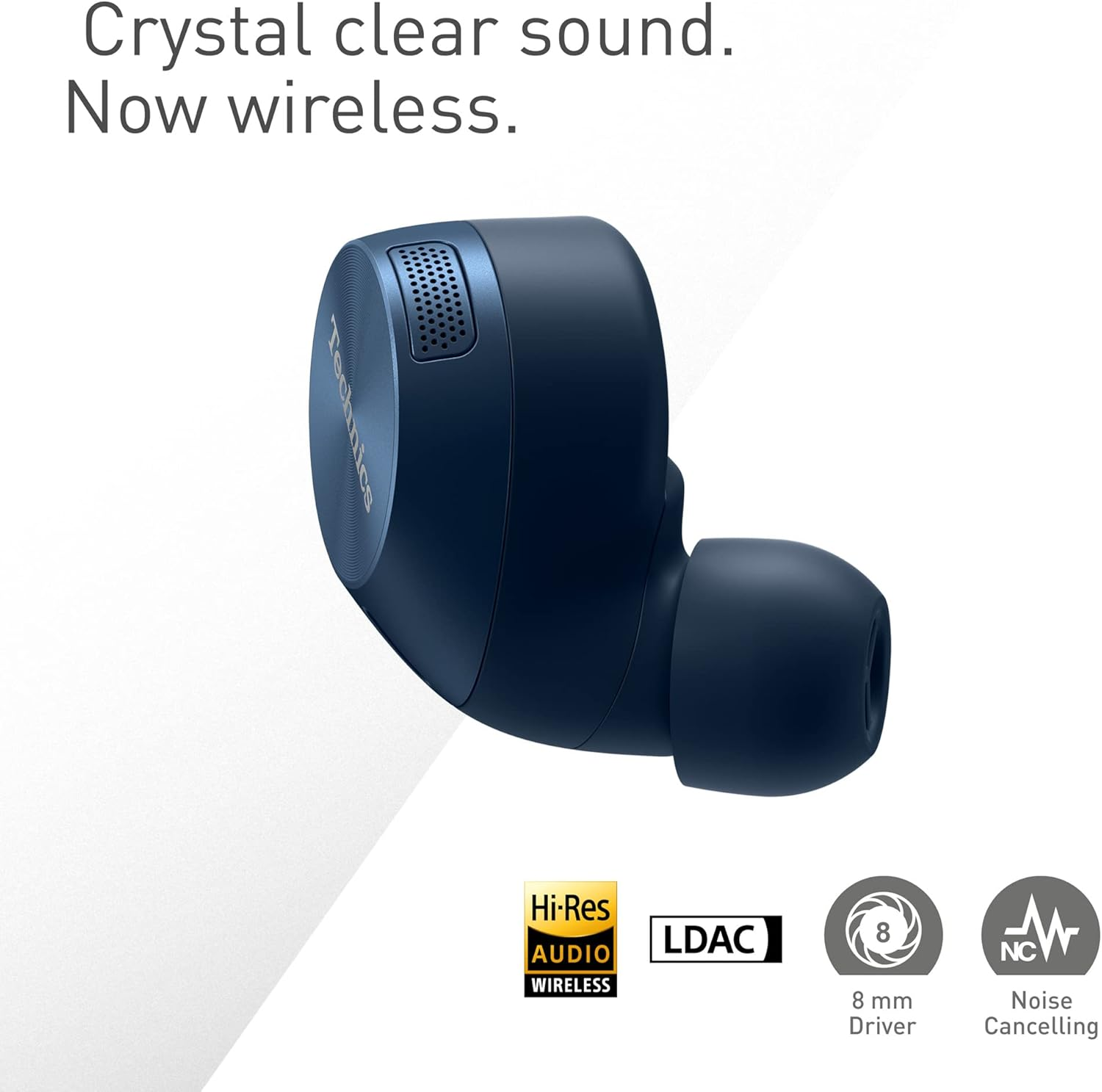 Technics Hifi True Wireless Multipoint Bluetooth Earbuds with Noise Cancelling, 3 Device Multipoint Connectivity, Wireless Charging, Impressive Call Quality, LDAC Compatible, Blue (EAH-AZ60M2EA) image number 4