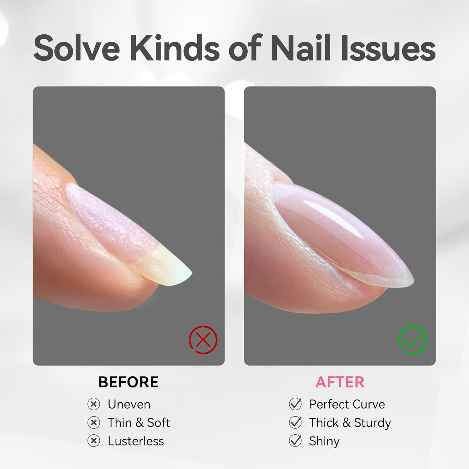 Vishine Builder Nail Gel 8-In-1 Clear Color for Nail Apex and Extension Strengthener, Nail Thickening Hard Gel Base Rhinestone Nail Glue Base in a Bottle H021 image number 2