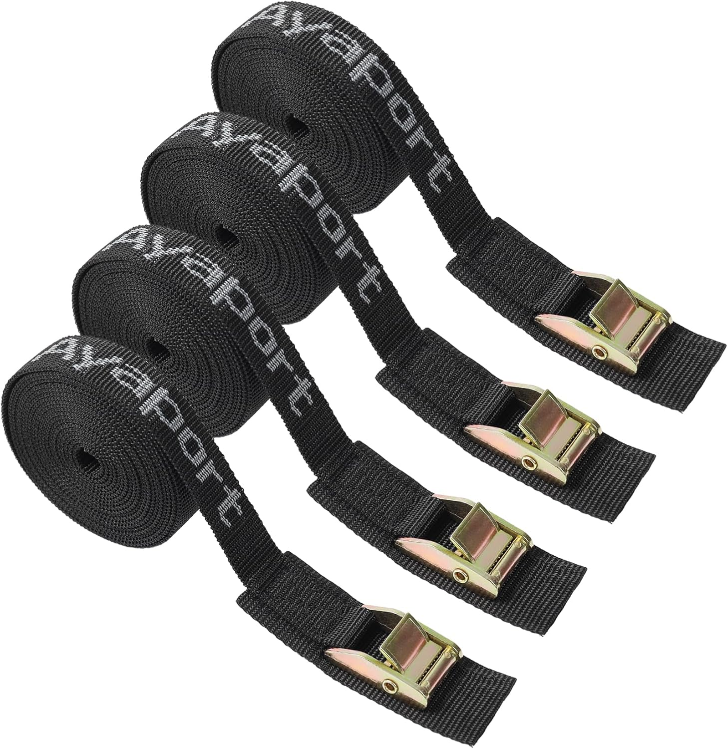 Ayaport Stainless Steel Cam Buckle Tie down Lashing Straps 2500Lbs Break Strength Heavy Duty Car Roof Rack Strap for Kayak, SUP, Surfboard, Cargo, Motorcycle, Truck, Boat, Dirt Bike image number 5