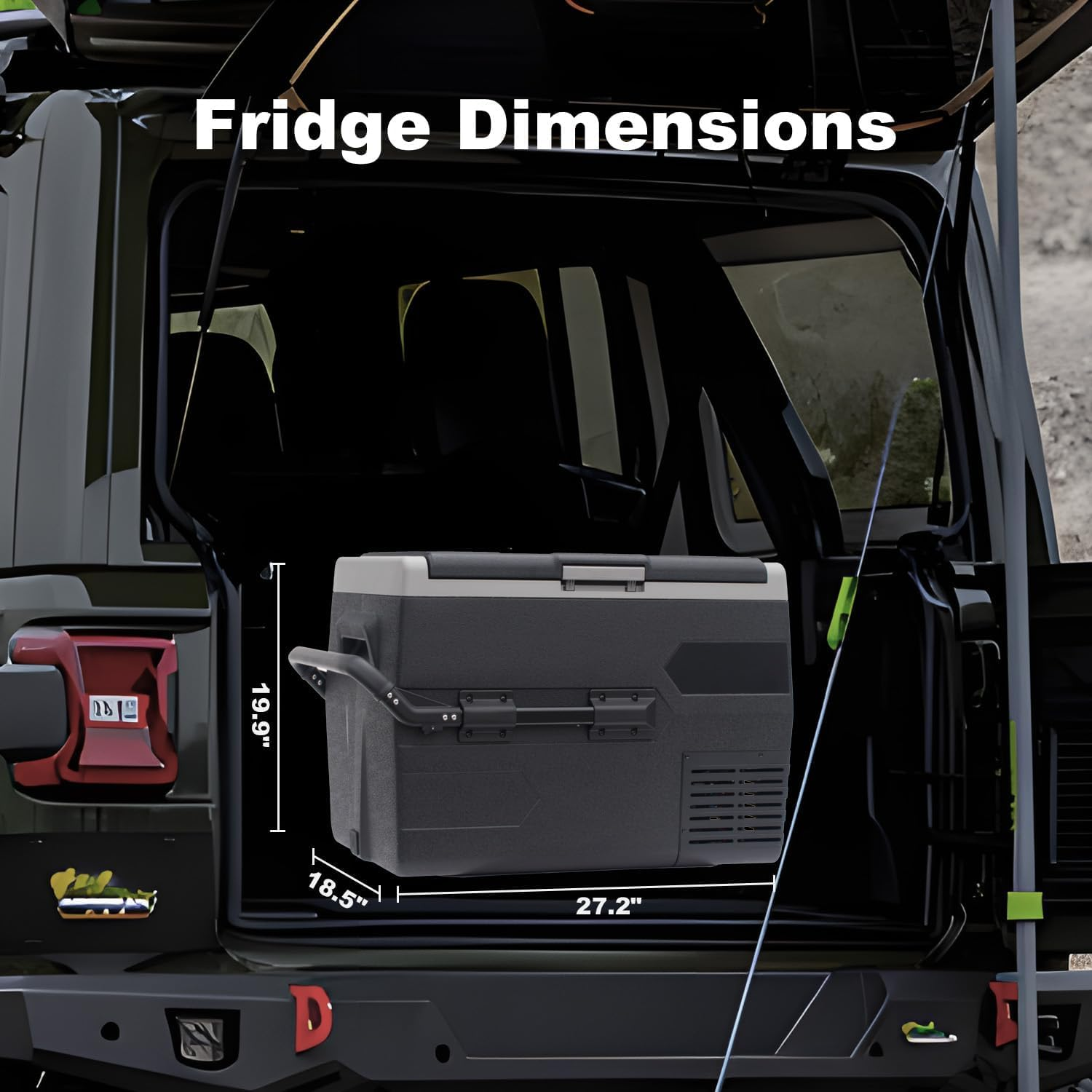 SMETA 12 Volt Car Refrigerator，Portable Freezer 12V/24V RV Fridge, Dual-Zone Dual-Temperature，68 Quart (65L) Electric Solar Mini Cooler DC for 2.3 Cu. Ft Camping Travel RV Outdoor Semi-Truck, -4℉~68℉ image number 3