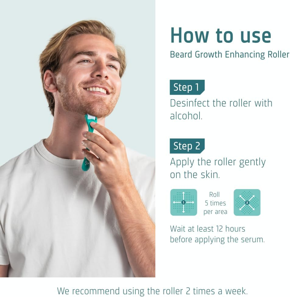 Neofollics Beard Growth Enhancing Roller - 0.5 Mm - Enhances Absorption of the Ingredients Upto 5 Times - Enhances the Efficacy of Topical Products image number 6