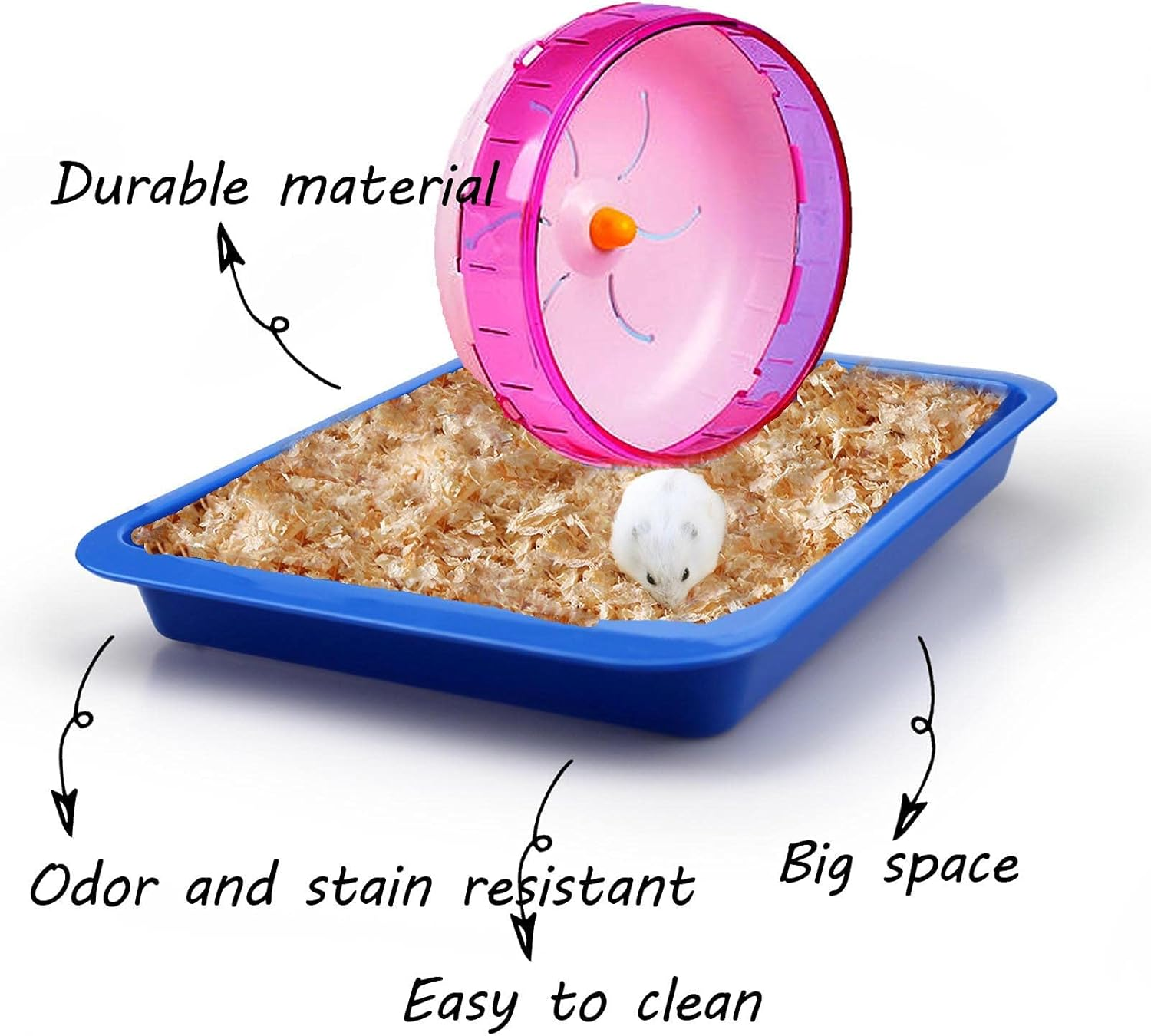 TEYOUYI 3 Pcs Hedgehog Litter Boxes Tray, Plastic Pet Toilet, Small Animal Litter Tray Corner for Guinea Pig Hamster Pig Rabbit Pee (3 Color) image number 3