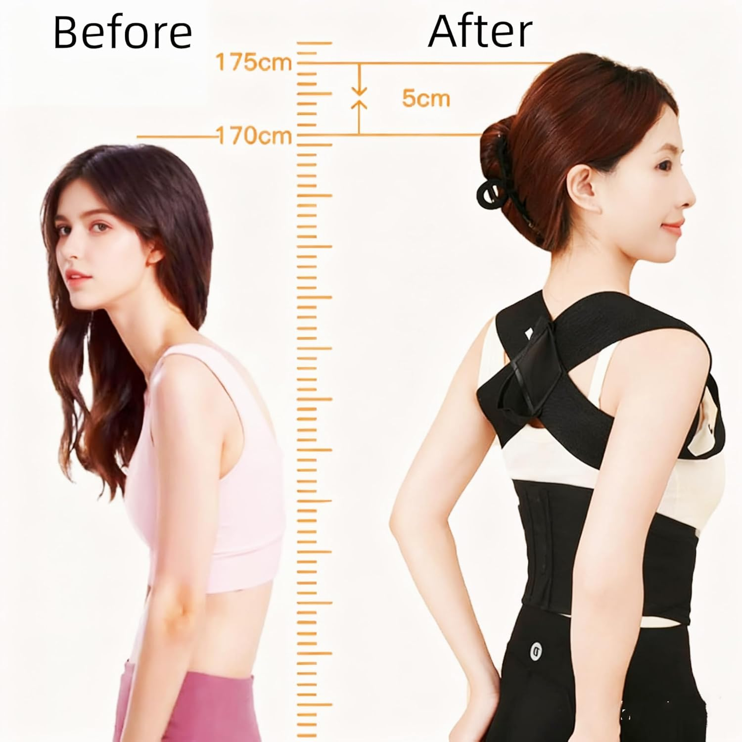 Posture Corrector for Women & Men, Breathable Back Brace for Neck, Shoulder & Back Pain Relief, Adjustable Posture Support for Desk/Computer/Phone Use image number 2