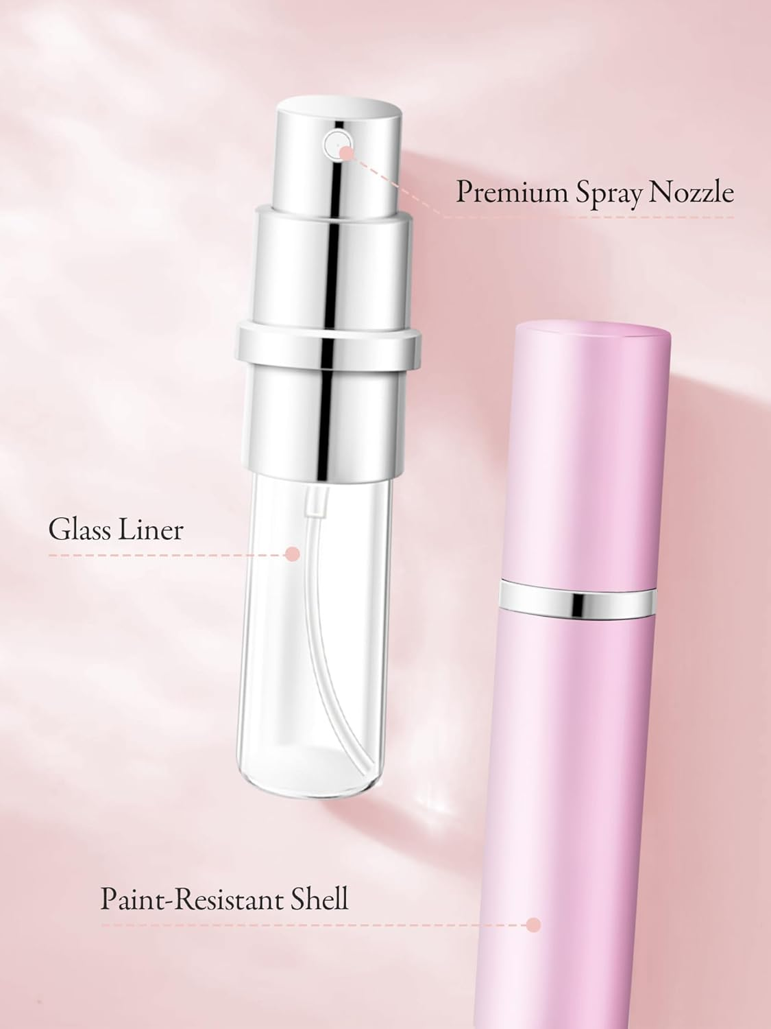 Awumbuk Pack of 5 Perfume Atomisers, Portable Perfume Atomiser for on the Go 5 Ml Perfume Bottle, Leak-Proof Mini Spray Bottle, Travel Fragrance Perfume Travel Bottle image number 5